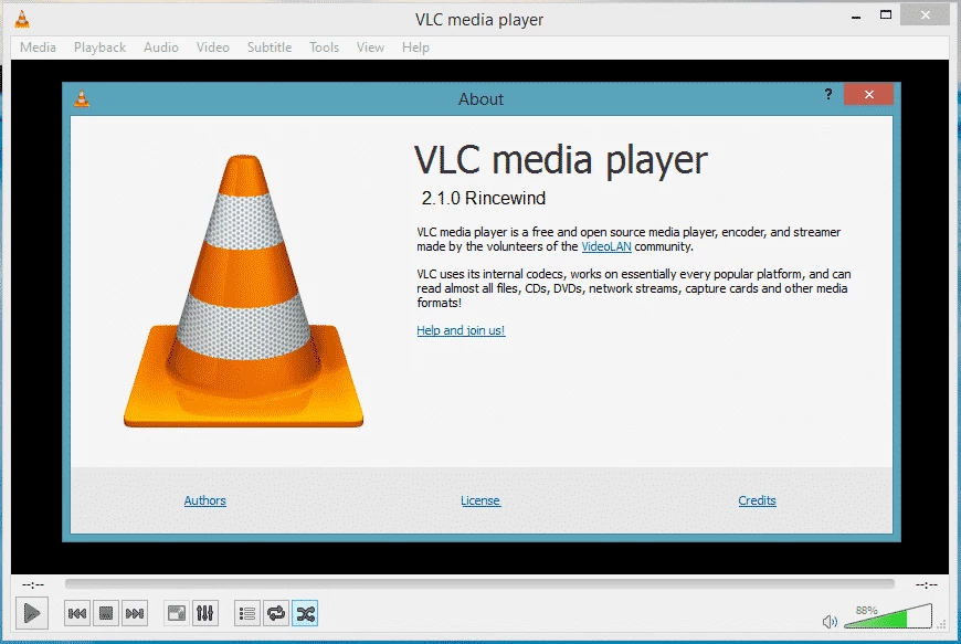 VLC media player — στιγμιότυπο οθόνης 1